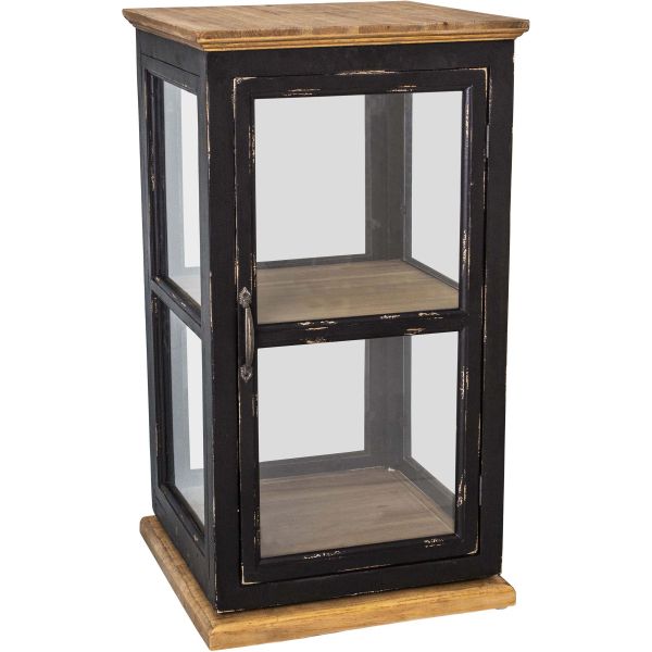 Vitrine rotative en bois 40 x 40 x 74 cm