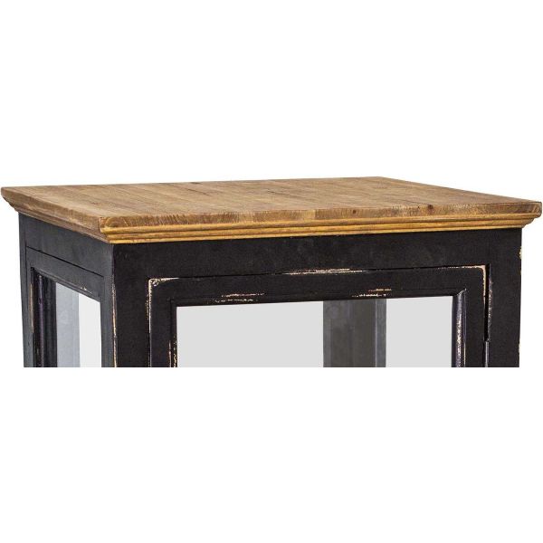 Vitrine rotative en bois 40 x 40 x 74 cm - ANT-0834