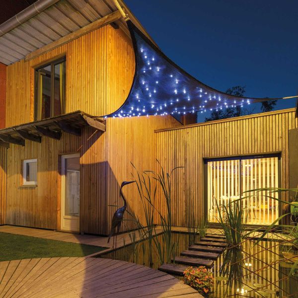 Voile d'ombrage avec leds intégrées Ciel étoilé - MOR-0143