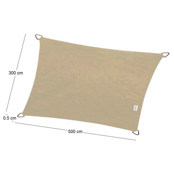 Voile d'ombrage rectangulaire 3 x 5 m Coolfit - NES-0209