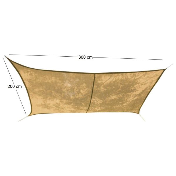 Voile d'ombrage rectangulaire en jute - 6