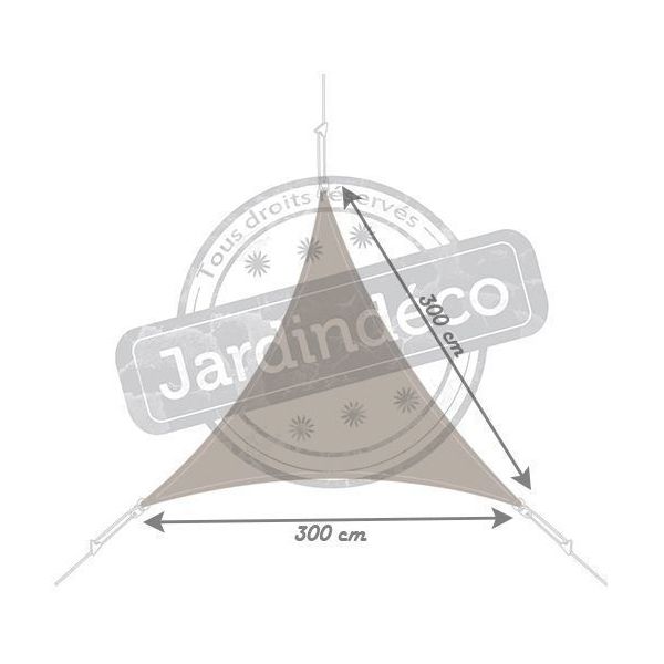 Voile d'ombrage triangle 3 x 3 x 3m - EASY SAIL