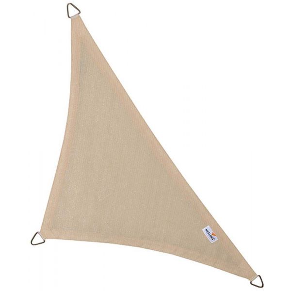 Voile d'ombrage triangulaire Coolfit crème porcelaine