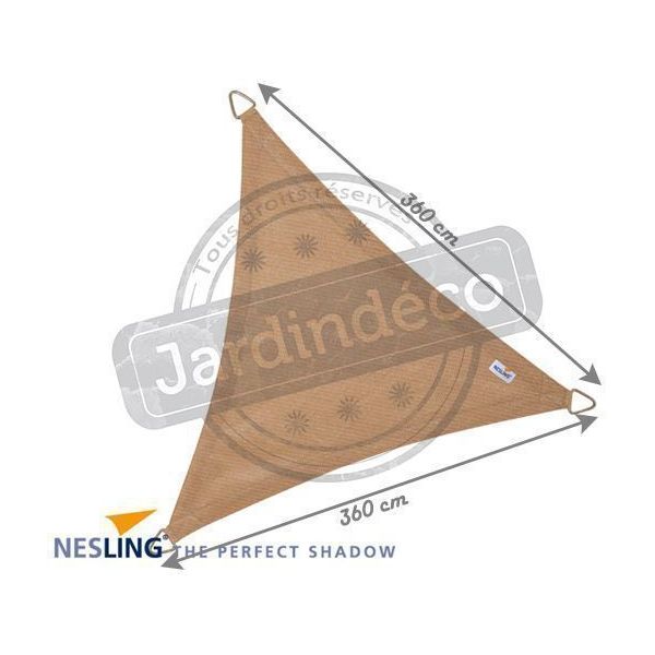 Voile d'ombrage triangulaire Coolfit sable - 5