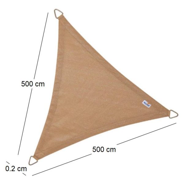 Voile d'ombrage triangulaire Coolfit sable - 5