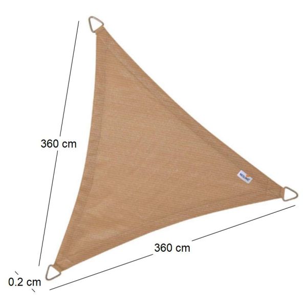 Voile d'ombrage triangulaire Coolfit sable - 5