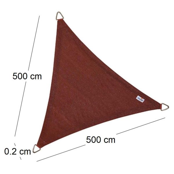 Voile d'ombrage triangulaire Coolfit terracotta - NES-0107