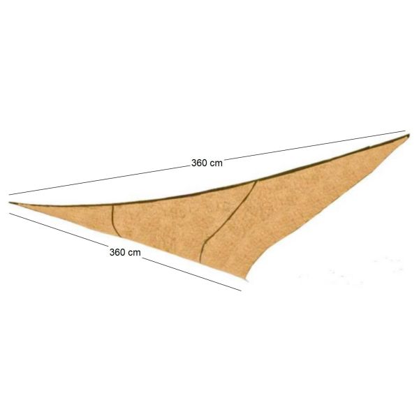 Voile d'ombrage triangulaire en jute - 5