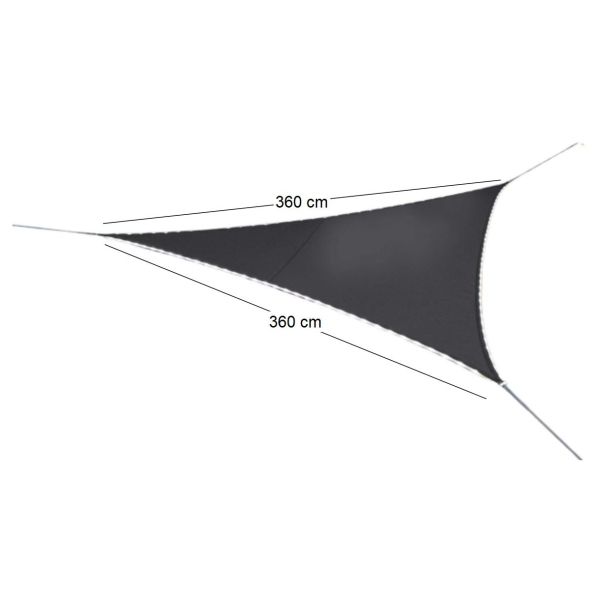 Voile d'ombrage triangulaire avec leds solaires intégrées Night and day - MOR-0146