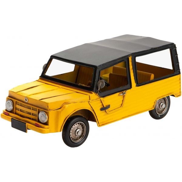 Voiture plage jaune décorative  32 x 15 x 13 cm