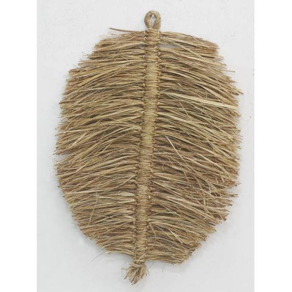 Décorations murales en jute naturel Feuille (lot de 2) - AUB-5892