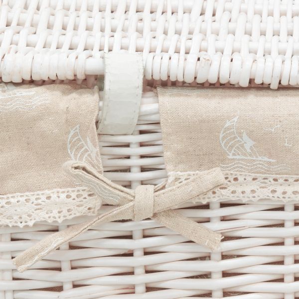 2 paniers à linge + 4 corbeilles en osier (Lot de 6) - AUB-4641
