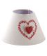 Abat-jour en coton et lin coeur rouge