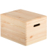 Boîte de rangement en pin massif avec couvercle (Taille 4)