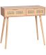Console en MDF et rotin tressé Roro