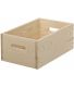 Caisse en bois brut de rangement (30 x 20 x 6 cm)