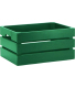Caisse de rangement en pin grand modèle 46 x 31 x 25 cm (Vert)