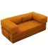 Canapé chauffeuse 3 places en chenille Comfort (Orange)