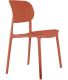 Chaise colorée en polypropylène Cheer (Orange brûlée)