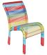 Chaise enfant en polyrésine multicolore