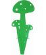 Champignon déco en métal vert (15 cm)