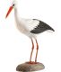 Cigogne en bois sculptée à la main 16 x 6.5 x 21 cm