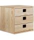Cube de rangement en pin massif Dinamic (3 tiroirs)