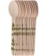 Couverts en bois 100% compostable Herbe (Cuillères à soupe Lot de 20)