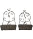 Ensemble jardinières murales en fer (Lot de 2)