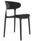 Fauteuil coloré en polypropylène Fain (Noir)