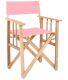 Fauteuil pliable réalisateur en eucalyptus pour enfant (Rose)