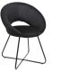 Fauteuil rond en velours cotelé Giulia (Noir)