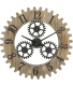 Horloge en bois et métal Ingranaggio 60 x 4 cm