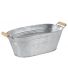 Jardinière ovale zinc et bois (Grand modèle)