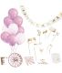 Kit décoration pour baby shower 46 pièces (Rose)