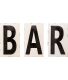 Lettres en métal émaillé Bar