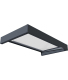 Marquise de porte en aluminium gris et polycarbonate Sophia (160 x 95 cm)
