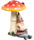 Mini nain de jardin en résine (Assis champignon)