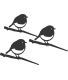 Oiseaux à planter mini rouge -gorge en acier corten (Lot de 3)