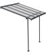 Pergola à adosser en aluminium gris et polycarbonate Sierra (2.2 x 2.3 m)