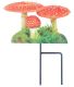 Pique de jardin motif Amanite tue-mouches (Unitaire)
