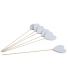 Piques coeurs en bois blanc (Lot de 6)