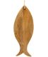 Planche à découper en bois de manguier poisson 49 x 19 cm