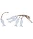 Poissons à suspendre en bois blanchi (Lot de 5)
