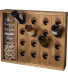 Range bouteilles mural en bois 16 bouteilles avec réserve bouchons