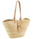 Sac en palmier et cuir beige