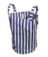 Sac de plage 100% coton Porta (Rayé bleu et blanc)