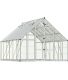 Serre de jardin en aluminium argent et polycarbonate Balance (11m²)