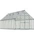 Serre de jardin en aluminium argent et polycarbonate Balance (14.8m²)