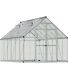 Serre de jardin en aluminium argent et polycarbonate Balance (9m²)